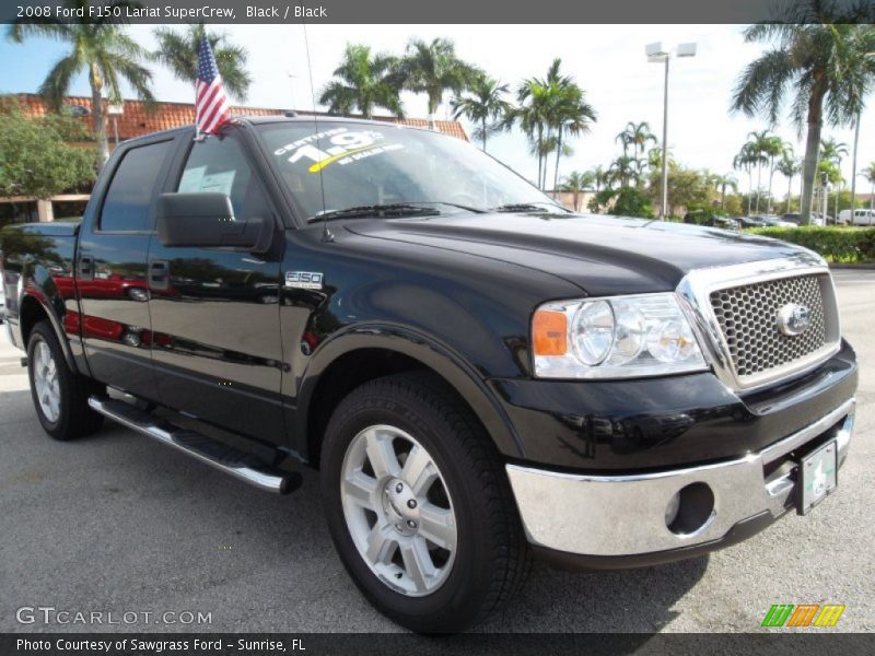 Black / Black 2008 Ford F150 Lariat SuperCrew