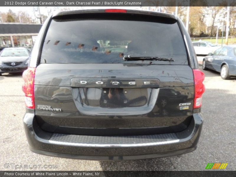 Dark Charcoal Pearl / Black/Light Graystone 2012 Dodge Grand Caravan Crew