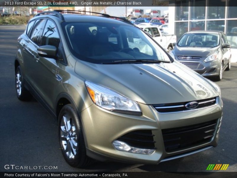 Ginger Ale Metallic / Charcoal Black 2013 Ford Escape SEL 2.0L EcoBoost 4WD