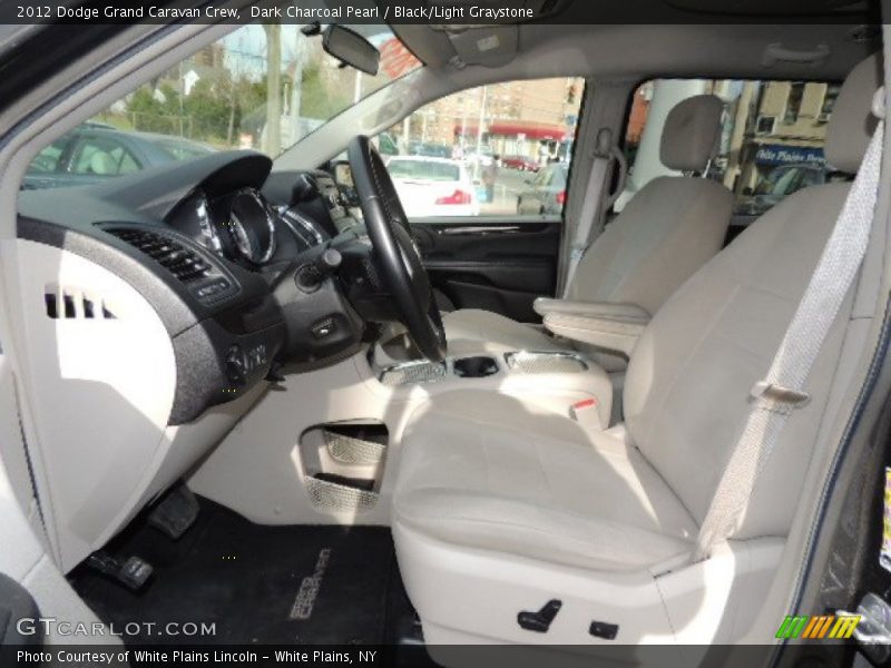 Dark Charcoal Pearl / Black/Light Graystone 2012 Dodge Grand Caravan Crew