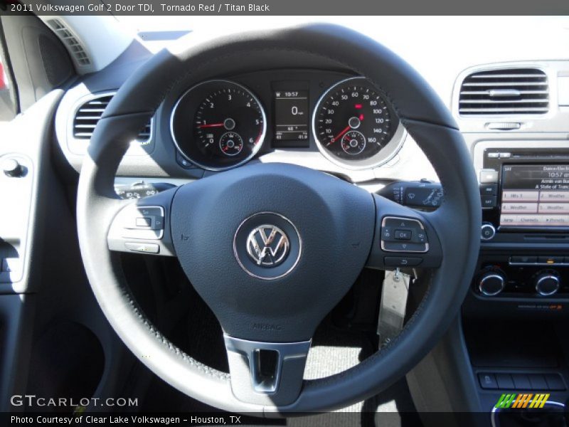 Tornado Red / Titan Black 2011 Volkswagen Golf 2 Door TDI