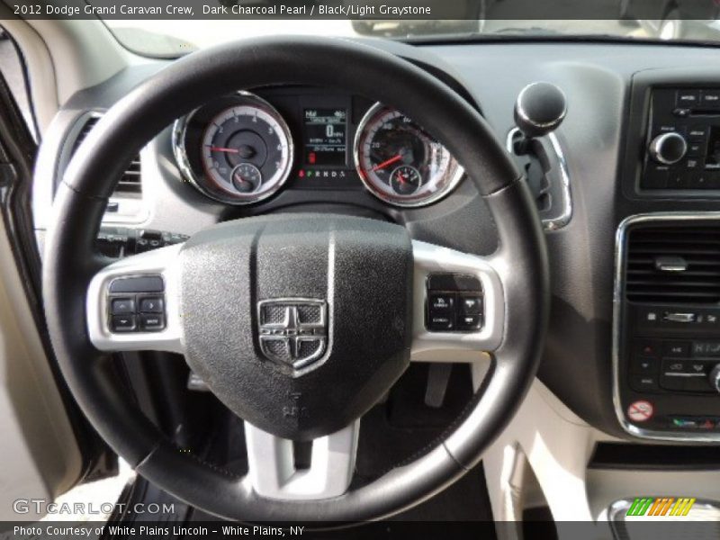 Dark Charcoal Pearl / Black/Light Graystone 2012 Dodge Grand Caravan Crew