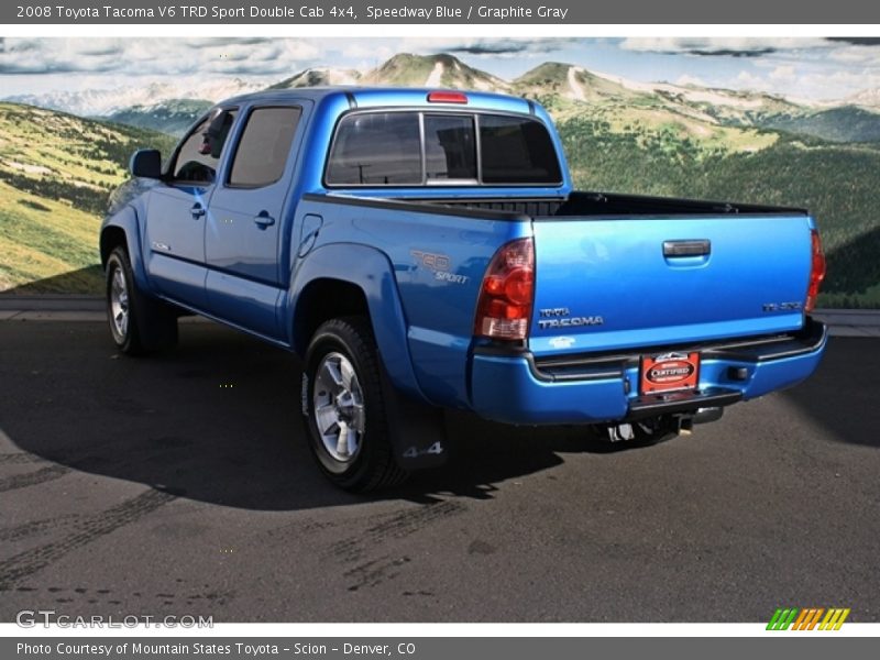 Speedway Blue / Graphite Gray 2008 Toyota Tacoma V6 TRD Sport Double Cab 4x4