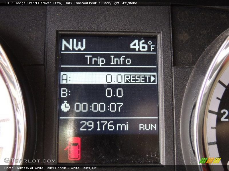 Dark Charcoal Pearl / Black/Light Graystone 2012 Dodge Grand Caravan Crew