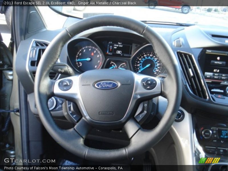 Ginger Ale Metallic / Charcoal Black 2013 Ford Escape SEL 2.0L EcoBoost 4WD