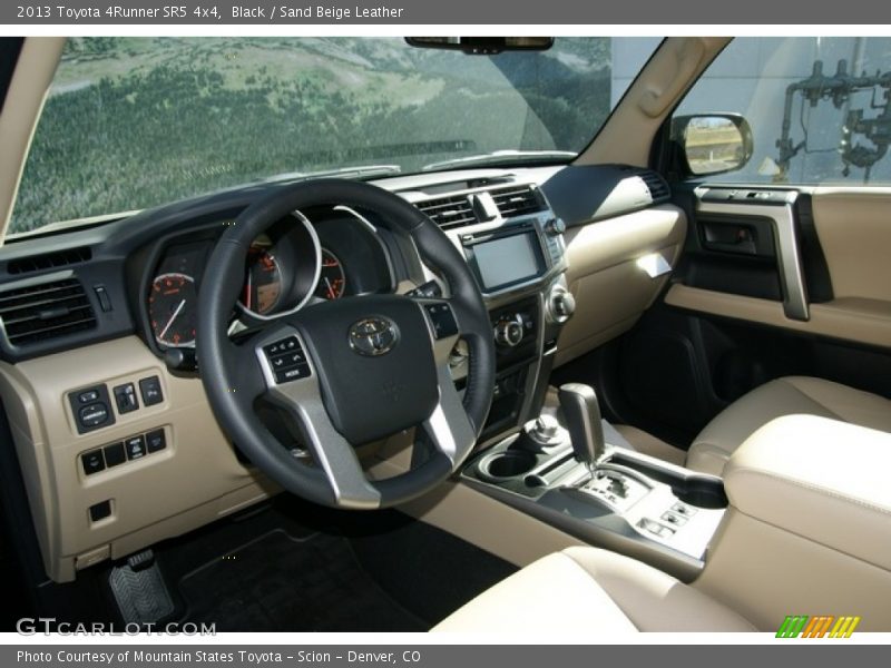 Black / Sand Beige Leather 2013 Toyota 4Runner SR5 4x4