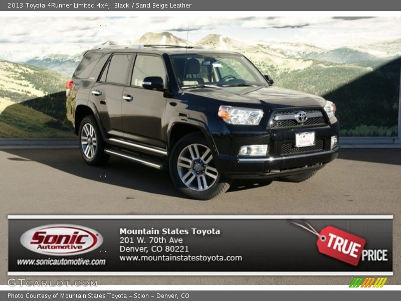 Black / Sand Beige Leather 2013 Toyota 4Runner Limited 4x4