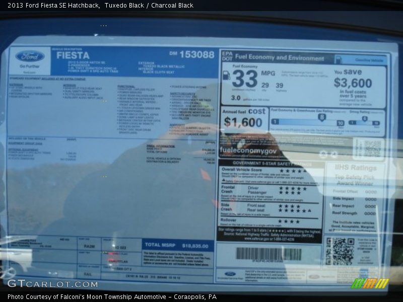 Tuxedo Black / Charcoal Black 2013 Ford Fiesta SE Hatchback