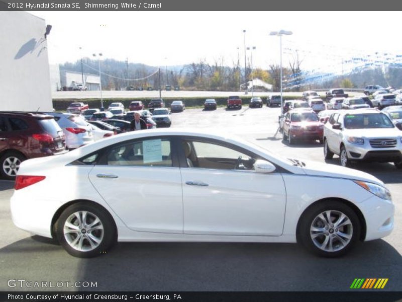 Shimmering White / Camel 2012 Hyundai Sonata SE