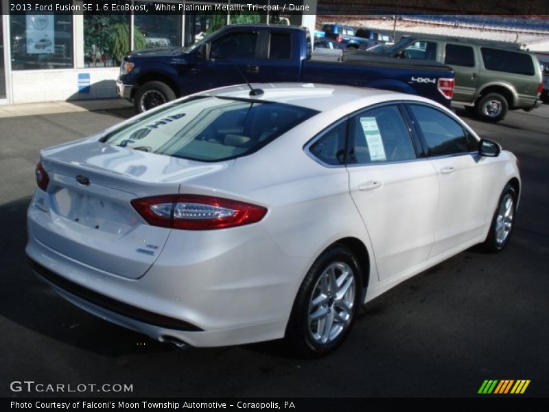 White Platinum Metallic Tri-coat / Dune 2013 Ford Fusion SE 1.6 EcoBoost