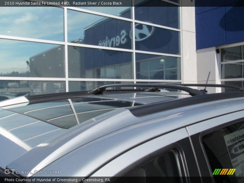 Radiant Silver / Cocoa Black 2010 Hyundai Santa Fe Limited 4WD