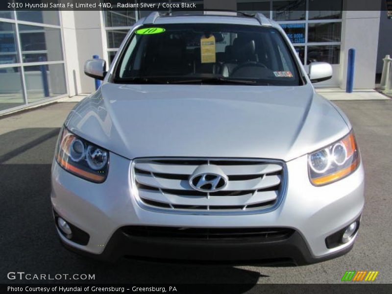 Radiant Silver / Cocoa Black 2010 Hyundai Santa Fe Limited 4WD