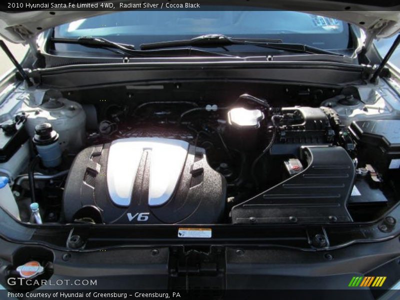 Radiant Silver / Cocoa Black 2010 Hyundai Santa Fe Limited 4WD
