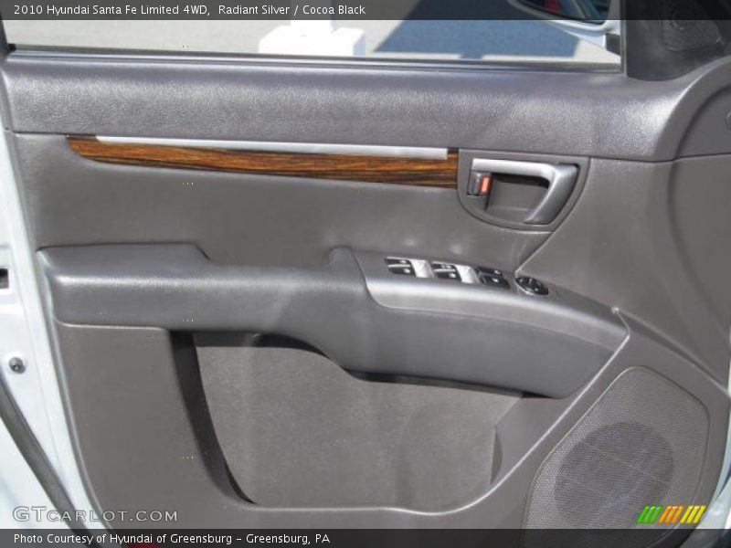 Radiant Silver / Cocoa Black 2010 Hyundai Santa Fe Limited 4WD