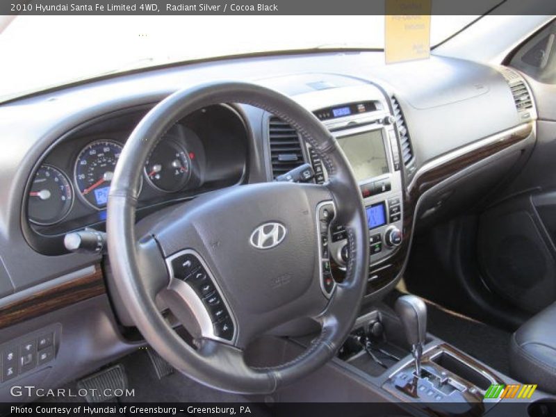 Radiant Silver / Cocoa Black 2010 Hyundai Santa Fe Limited 4WD