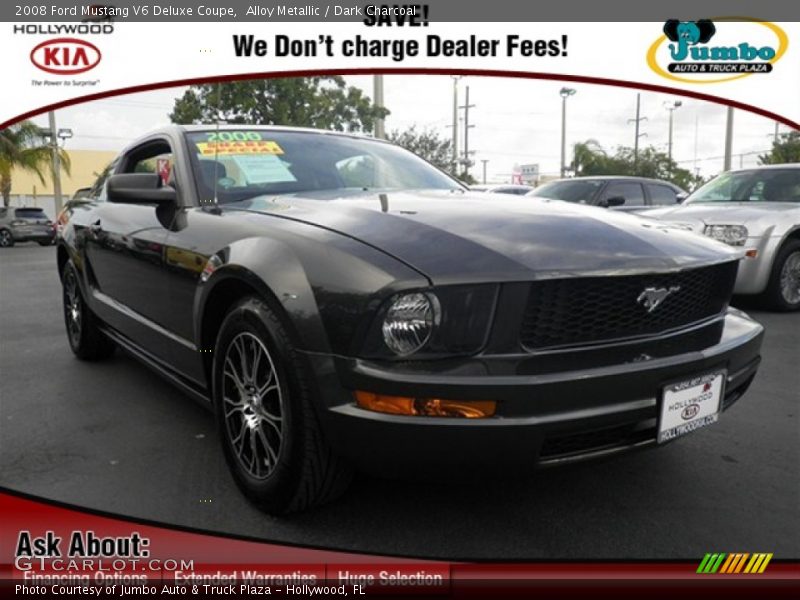 Alloy Metallic / Dark Charcoal 2008 Ford Mustang V6 Deluxe Coupe