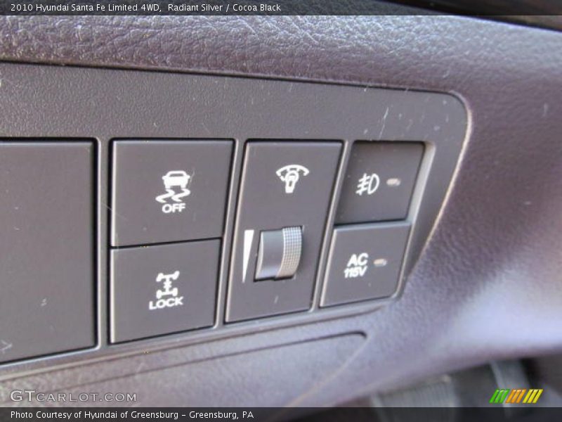 Radiant Silver / Cocoa Black 2010 Hyundai Santa Fe Limited 4WD