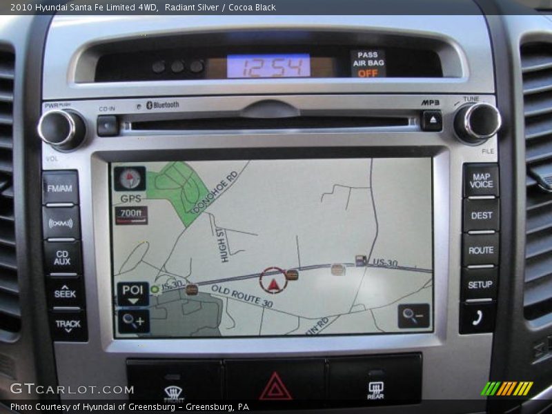 Radiant Silver / Cocoa Black 2010 Hyundai Santa Fe Limited 4WD