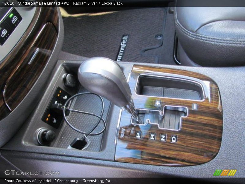 Radiant Silver / Cocoa Black 2010 Hyundai Santa Fe Limited 4WD