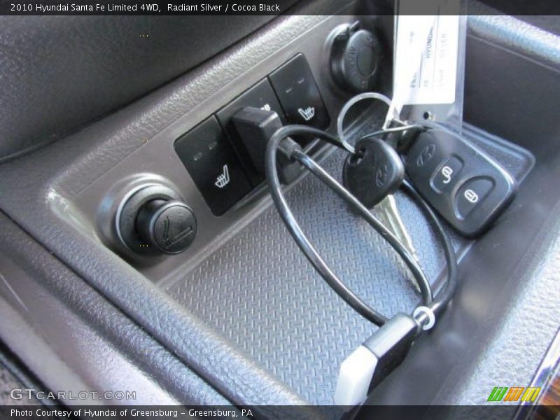 Radiant Silver / Cocoa Black 2010 Hyundai Santa Fe Limited 4WD