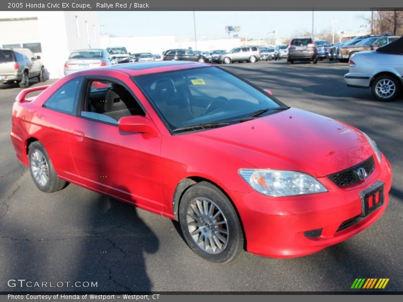 Rallye Red / Black 2005 Honda Civic EX Coupe