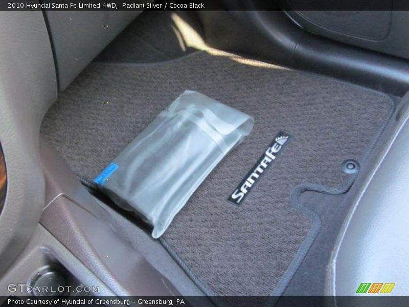 Radiant Silver / Cocoa Black 2010 Hyundai Santa Fe Limited 4WD