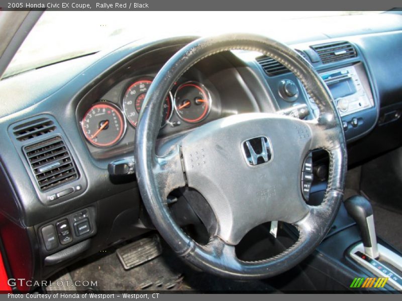 Rallye Red / Black 2005 Honda Civic EX Coupe