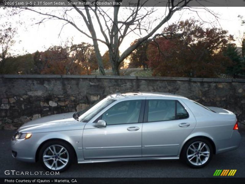 Silver Metallic / Obsidian Black 2006 Saab 9-5 2.3T Sport Sedan