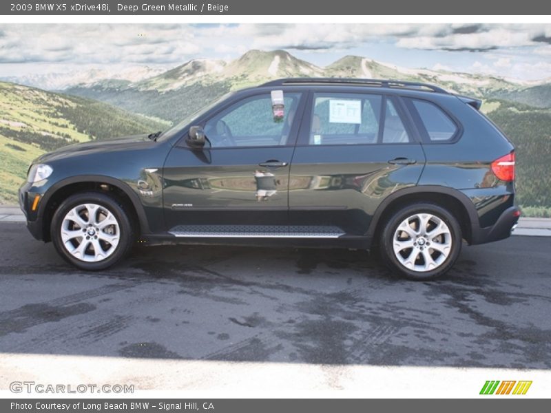 Deep Green Metallic / Beige 2009 BMW X5 xDrive48i