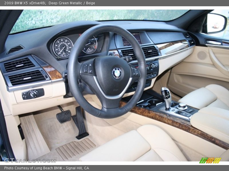 Deep Green Metallic / Beige 2009 BMW X5 xDrive48i