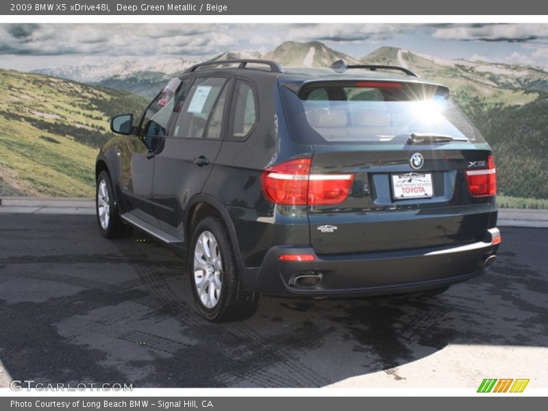 Deep Green Metallic / Beige 2009 BMW X5 xDrive48i