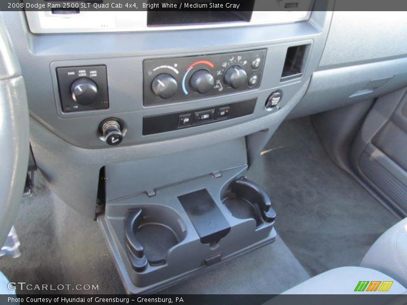 Bright White / Medium Slate Gray 2008 Dodge Ram 2500 SLT Quad Cab 4x4