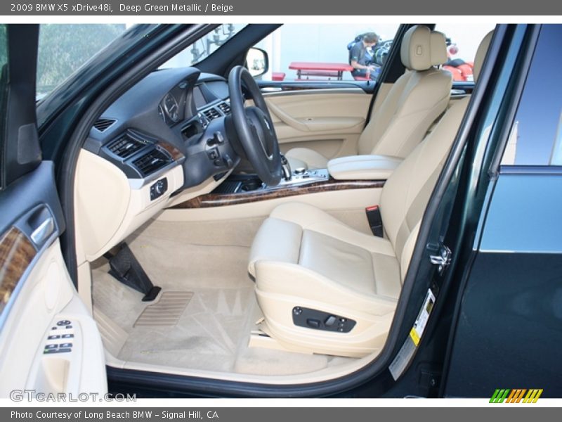 Deep Green Metallic / Beige 2009 BMW X5 xDrive48i