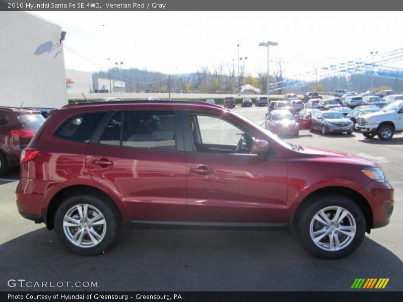 Venetian Red / Gray 2010 Hyundai Santa Fe SE 4WD