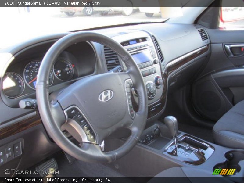 Venetian Red / Gray 2010 Hyundai Santa Fe SE 4WD