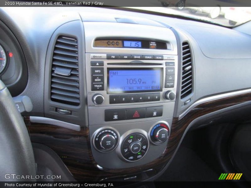 Venetian Red / Gray 2010 Hyundai Santa Fe SE 4WD