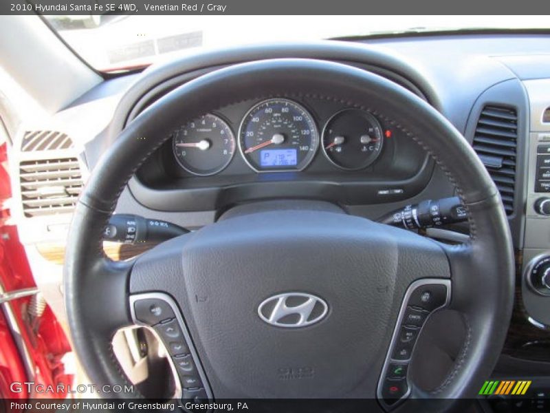 Venetian Red / Gray 2010 Hyundai Santa Fe SE 4WD