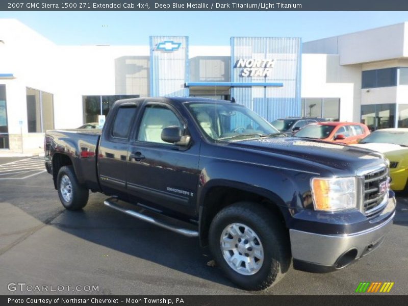 Deep Blue Metallic / Dark Titanium/Light Titanium 2007 GMC Sierra 1500 Z71 Extended Cab 4x4