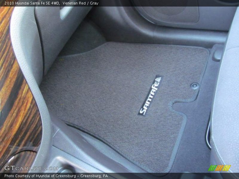 Venetian Red / Gray 2010 Hyundai Santa Fe SE 4WD