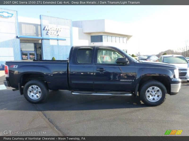 Deep Blue Metallic / Dark Titanium/Light Titanium 2007 GMC Sierra 1500 Z71 Extended Cab 4x4