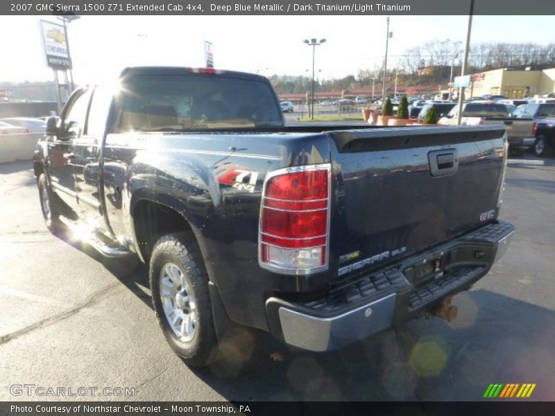 Deep Blue Metallic / Dark Titanium/Light Titanium 2007 GMC Sierra 1500 Z71 Extended Cab 4x4
