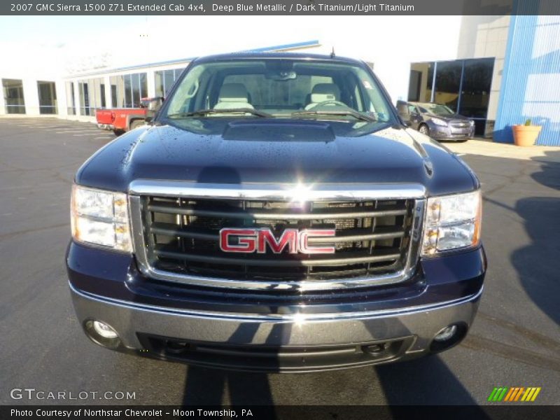 Deep Blue Metallic / Dark Titanium/Light Titanium 2007 GMC Sierra 1500 Z71 Extended Cab 4x4