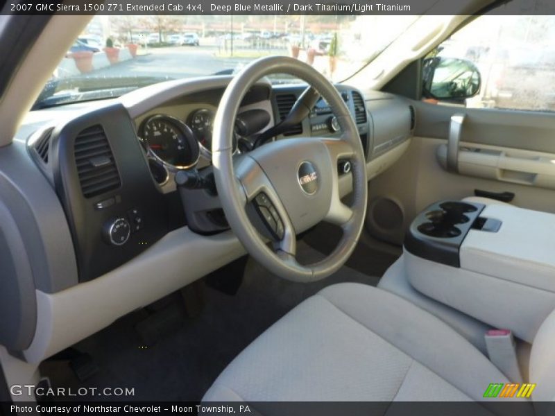 Deep Blue Metallic / Dark Titanium/Light Titanium 2007 GMC Sierra 1500 Z71 Extended Cab 4x4