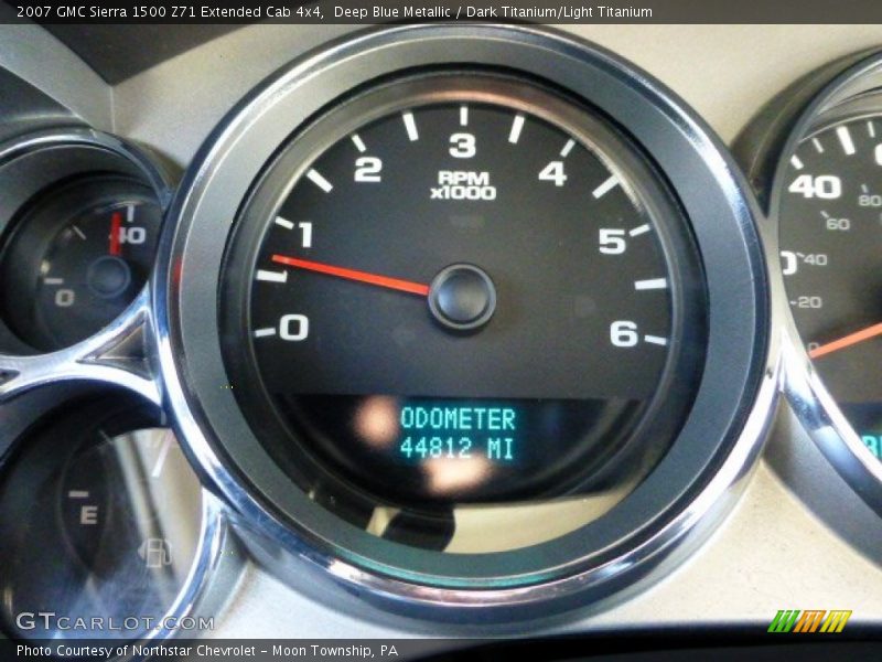 Deep Blue Metallic / Dark Titanium/Light Titanium 2007 GMC Sierra 1500 Z71 Extended Cab 4x4