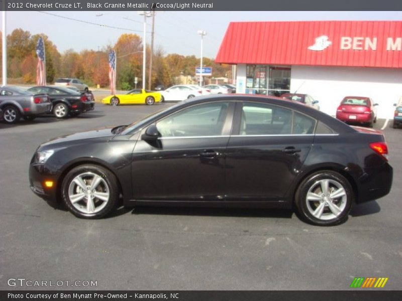 Black Granite Metallic / Cocoa/Light Neutral 2012 Chevrolet Cruze LT
