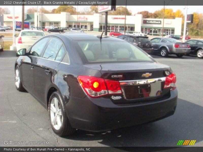 Black Granite Metallic / Cocoa/Light Neutral 2012 Chevrolet Cruze LT
