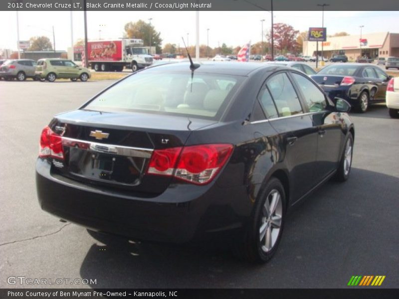 Black Granite Metallic / Cocoa/Light Neutral 2012 Chevrolet Cruze LT