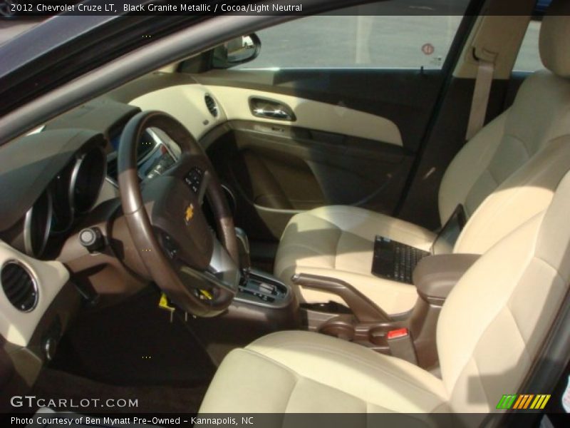 Black Granite Metallic / Cocoa/Light Neutral 2012 Chevrolet Cruze LT