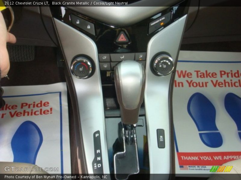 Black Granite Metallic / Cocoa/Light Neutral 2012 Chevrolet Cruze LT