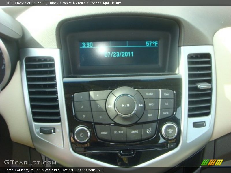 Black Granite Metallic / Cocoa/Light Neutral 2012 Chevrolet Cruze LT